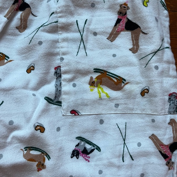 Joyspun Flannel Winter Skiing Dog Pajama Pants M - Picture 2 of 4